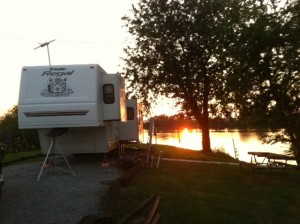 RV on river Decatur, AL