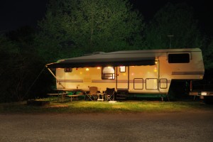 Decatur Alabama RV Park at night
